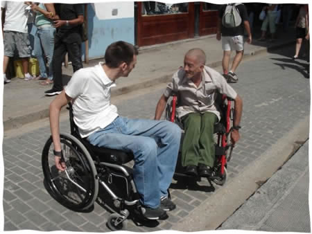 Wheel chairing In Cuba