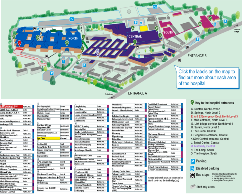 Salisbury District Hospital's Maternity Unit Parking & Visiting