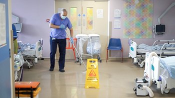 Ward cleaning in progress